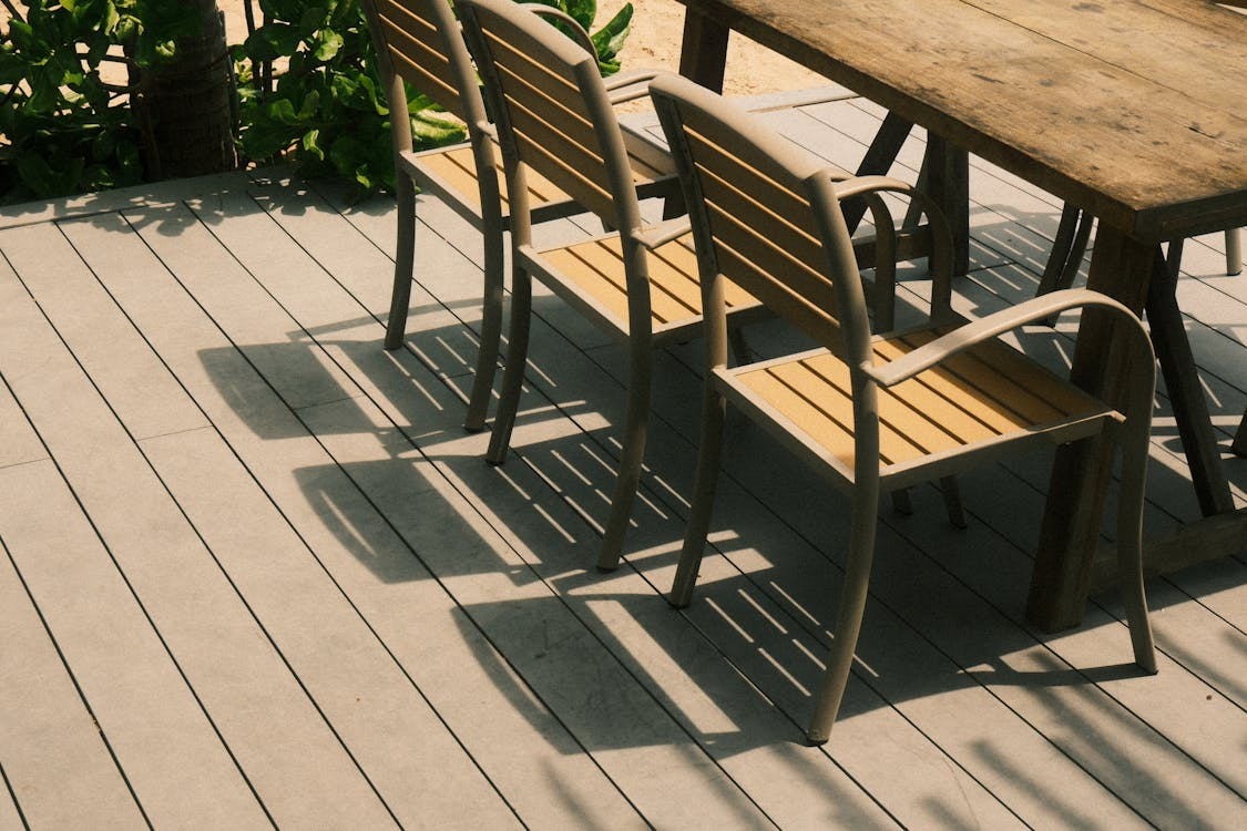 Patio en bois sur mesure